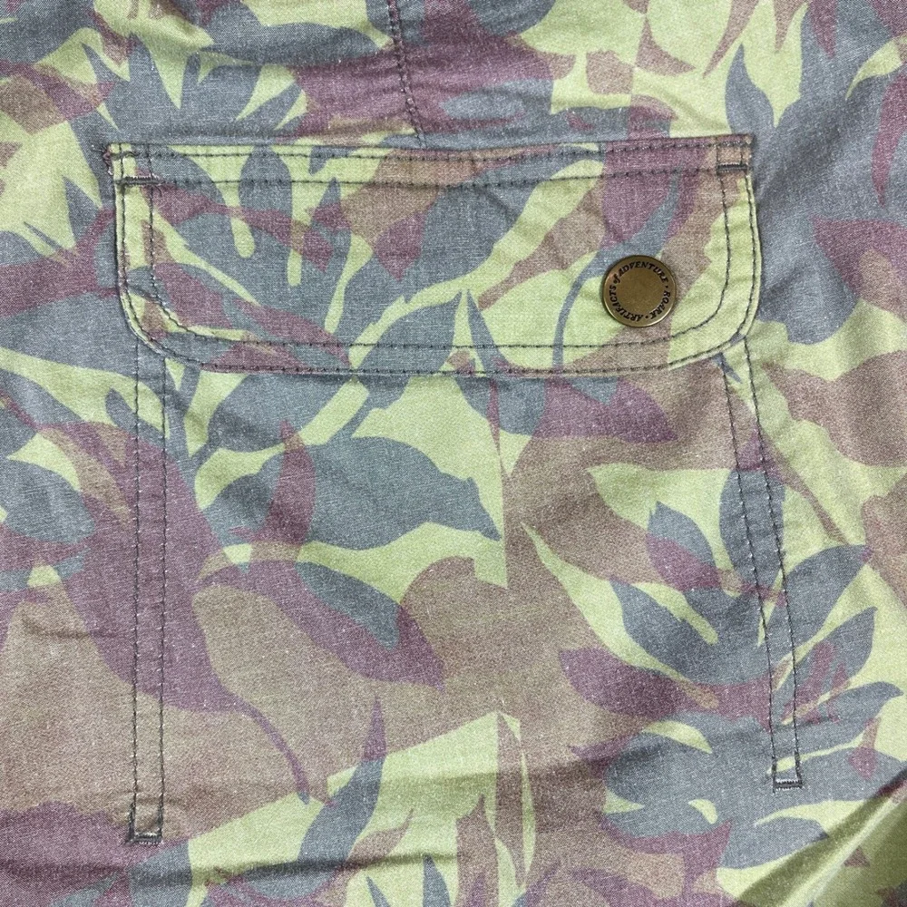 Roark Revival Board Shorts Mens 38 Green Botanical Camo Drawstring Swim Trunks